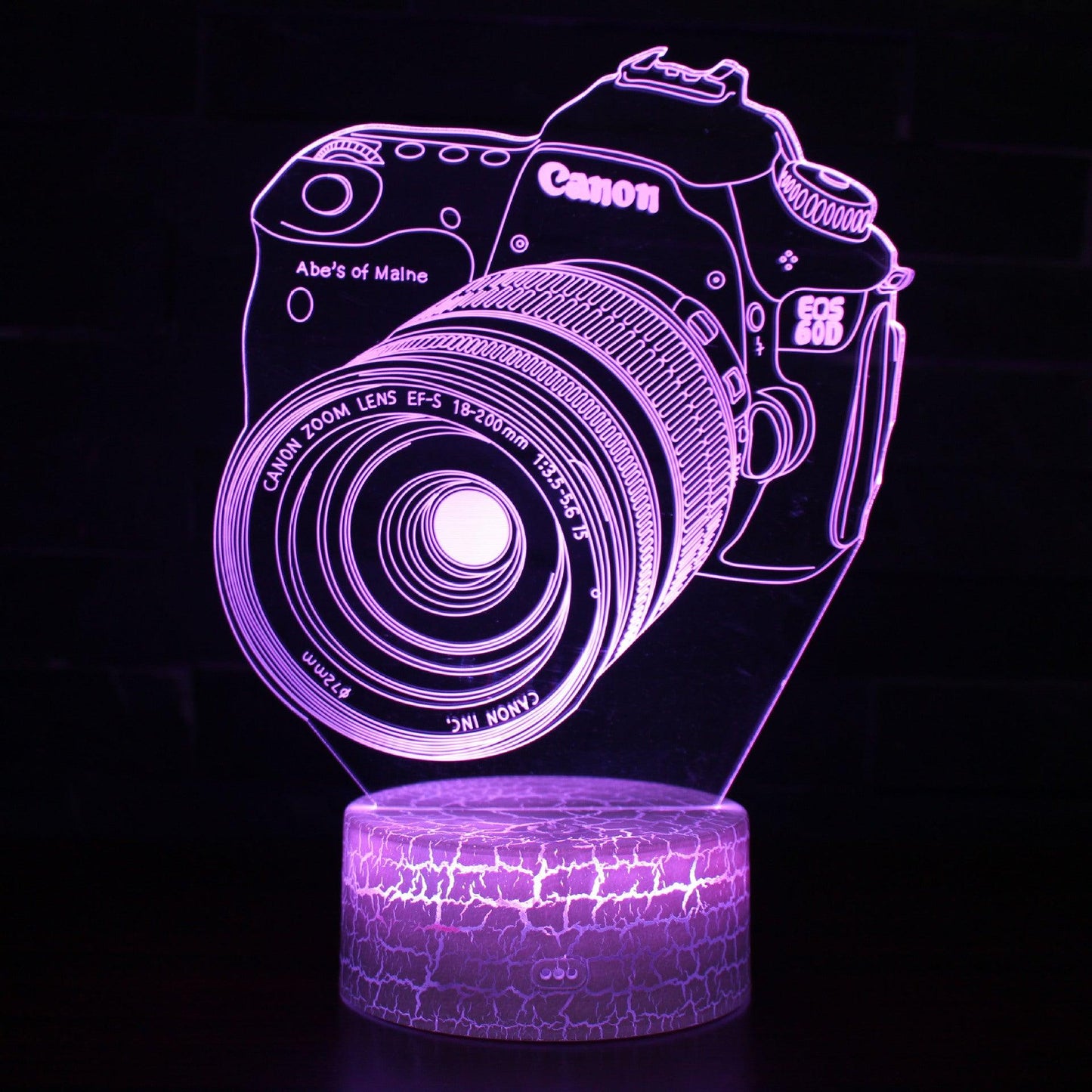 Câmera 3D lâmpada USB 5V carregamento toque escurecimento - Marcopolo Serrasul