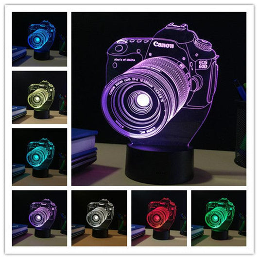 Câmera 3D lâmpada USB 5V carregamento toque escurecimento - Marcopolo Serrasul